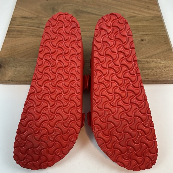 New Mens Birkenstock Arizona Waterproof Slide Sandals Red EU 45 Reg US 12/12.5 - Picture 7 of 8